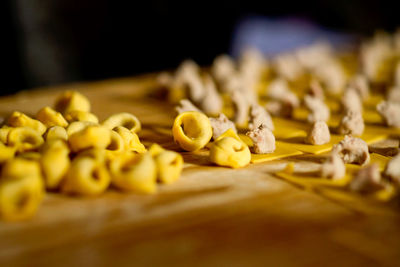 Close-up of food on table