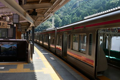 Train at railroad station