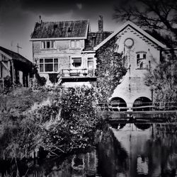 View of canal along buildings