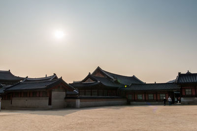 View of building against sky during sunset