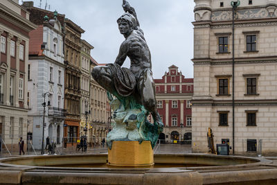 Low angle view of statue