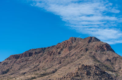 Low angle landscape of almost barren hillside near kingman, arizona