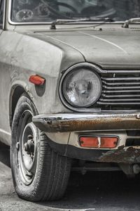 Close-up of vintage car