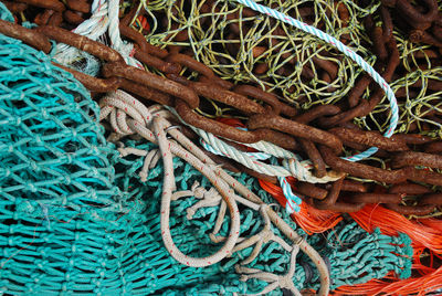 Close-up of fishing net