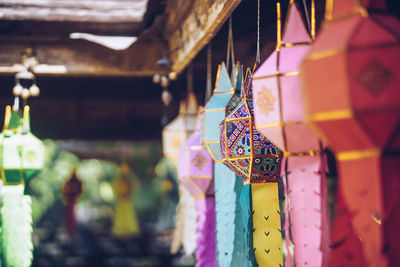 Close-up of christmas decorations