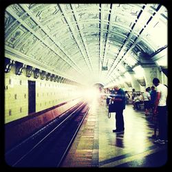 Railroad track at railroad station