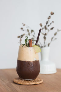 Close-up of potted plant on table