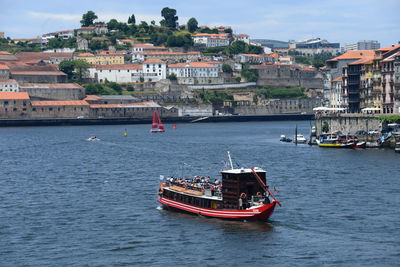 View of ship in sea