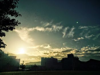 Scenic view of landscape at sunset