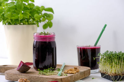 Close-up of potted plant on table