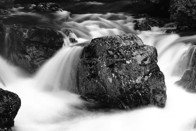 Scenic view of waterfall