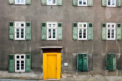 Exterior of yellow building