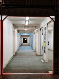 Empty corridor in building