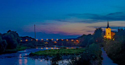 Bridge over river against sky