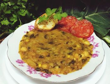 Close-up of food in plate