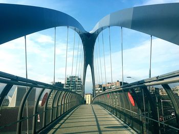 Low angle view of bridge against sky