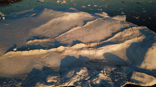 High angle view of land