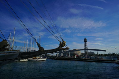 Boats in harbor