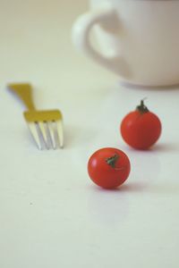 Close-up of tomatoes on table 