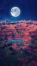 Scenic view of moon at night