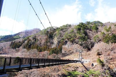 Scenic view of mountains against cloudy sky