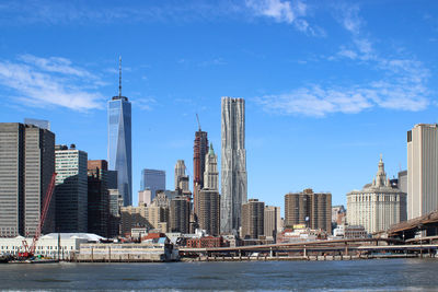 Buildings in city at waterfront