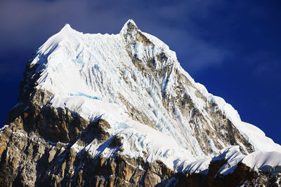 Snowcapped mountain peak