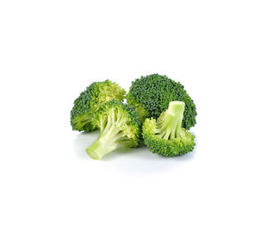 High angle view of vegetables against white background