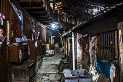 Interior of abandoned building
