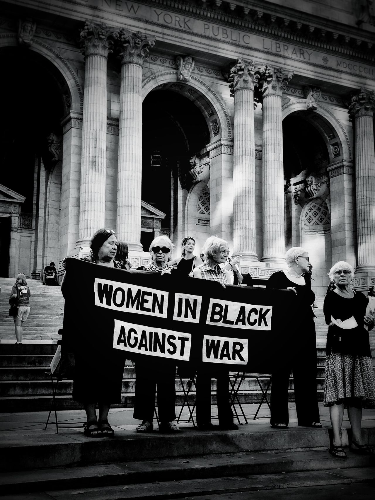 Women in black against war