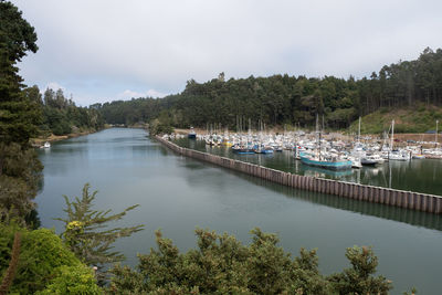 Boats in noyo harbor