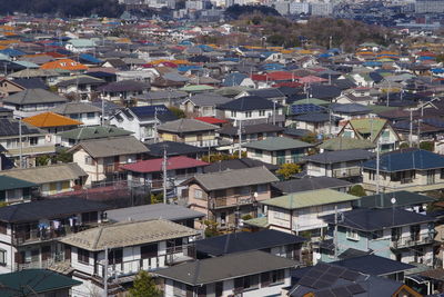 High angle view of japanese townscape