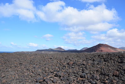 Scenic view of desert against sky