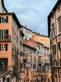 Low angle view of buildings in city