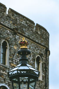 Low angle view of old building against sky