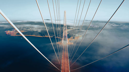 Low angle view of vapor trail against sky