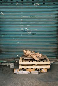 Stack of old wooden logs