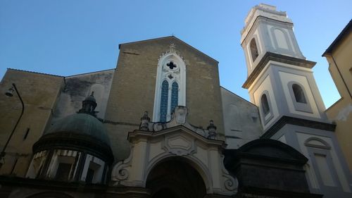 Low angle view of cathedral against clear sky