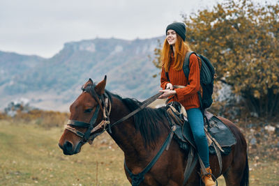 Man riding horse