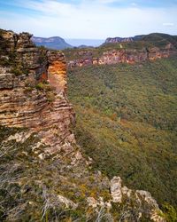 Rock formations on landscape