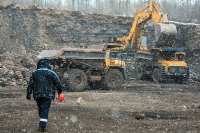 Man working at construction site