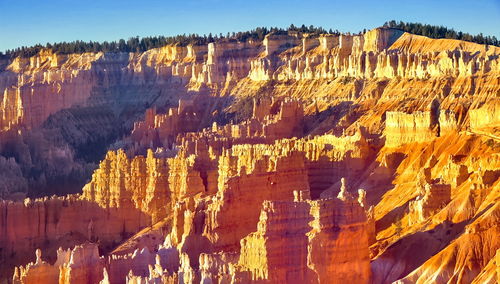 Panoramic view of rock formations