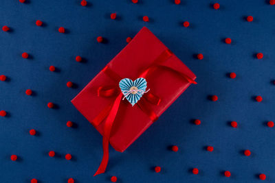 High angle view of paper on table