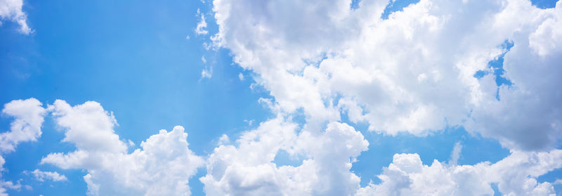 Low angle view of clouds in blue sky