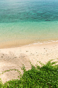 High angle view of beach