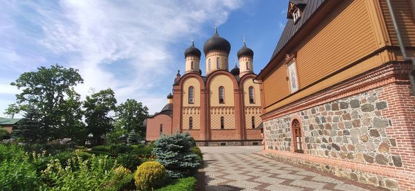 Exterior of historic building against sky