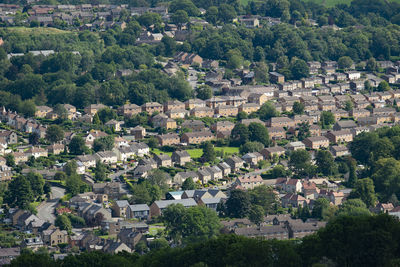 High angle view of townscape