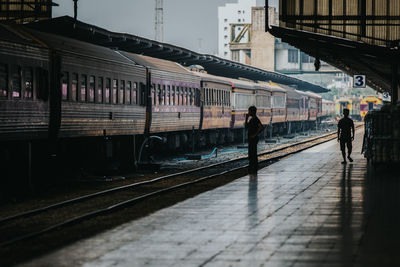 Railroad station platform