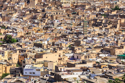 High angle view of townscape