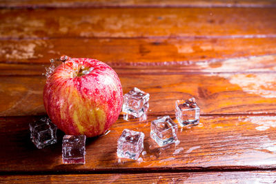 Close-up of fruits on table